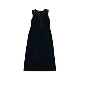 For Love And Lemons Black Slim Body Con Dress With Mesh Bodice - XS